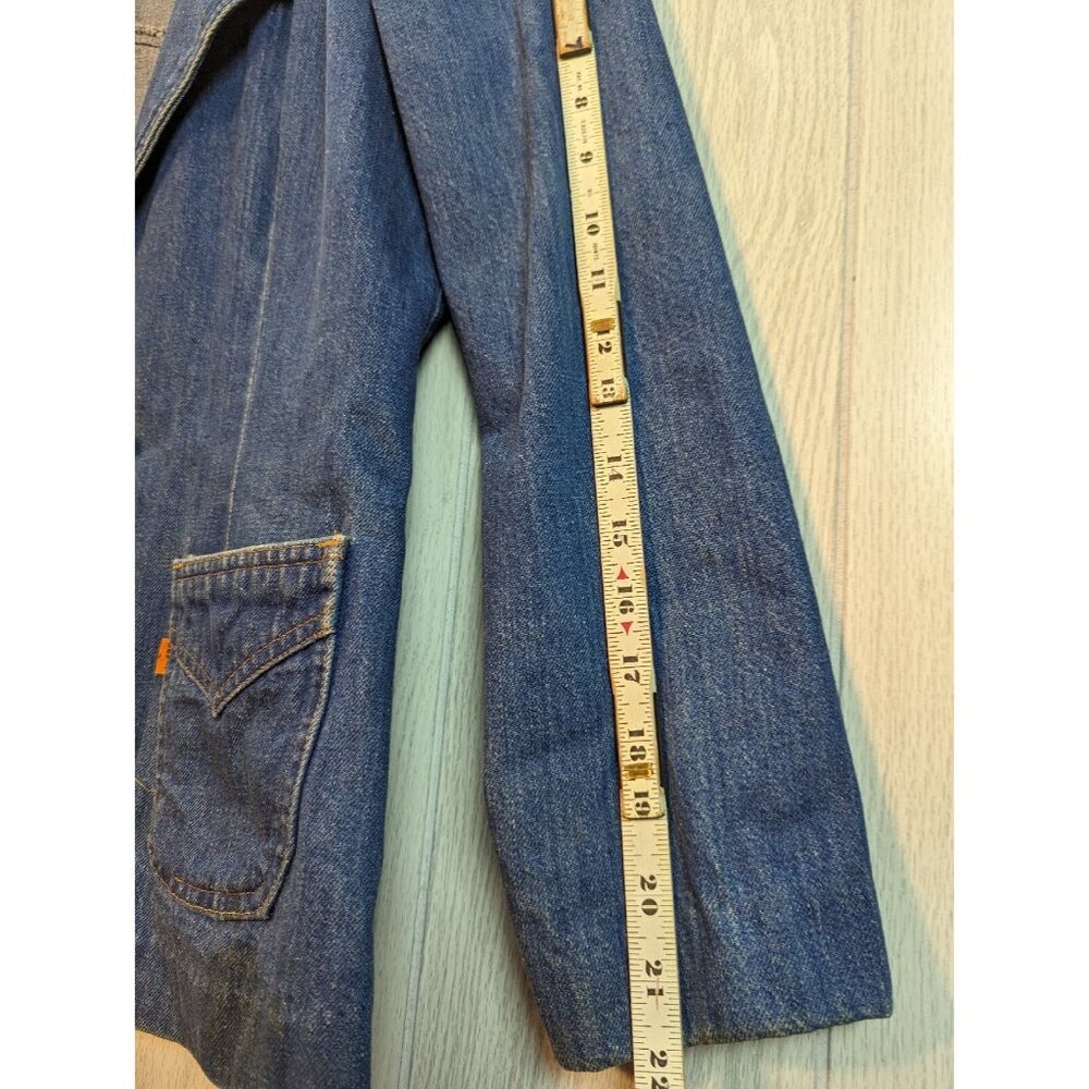 Vintage Levis Orange Tab 76068 Blazer Denim Jacket Chore Usa Made 1 1/2 READ - Picture 8 of 9